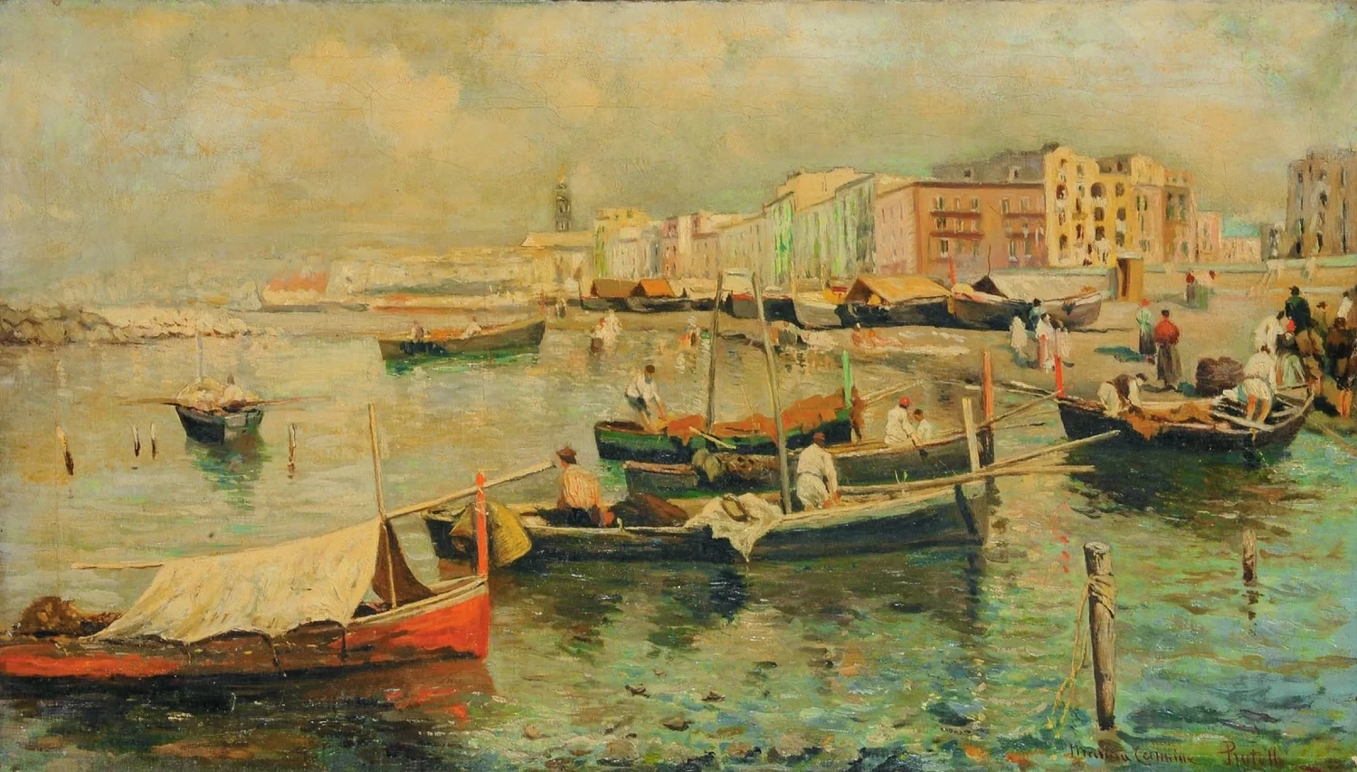  158-Attilio Pratella -Barche al porto 